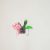 Echanges colorés 12 – Basilic rose et flamant vert – dessin crayon sur papier – 50 x 65 cm –2017