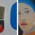 Portrait de La jeune fille à l'intrigant - acrylique et huile sur toile 2 fois 27 x 22 cm – 2018