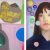 Portrait de la jeune fille aux intrigants- acrylique et huile sur toile 2 fois 27 x 22 cm – 2018